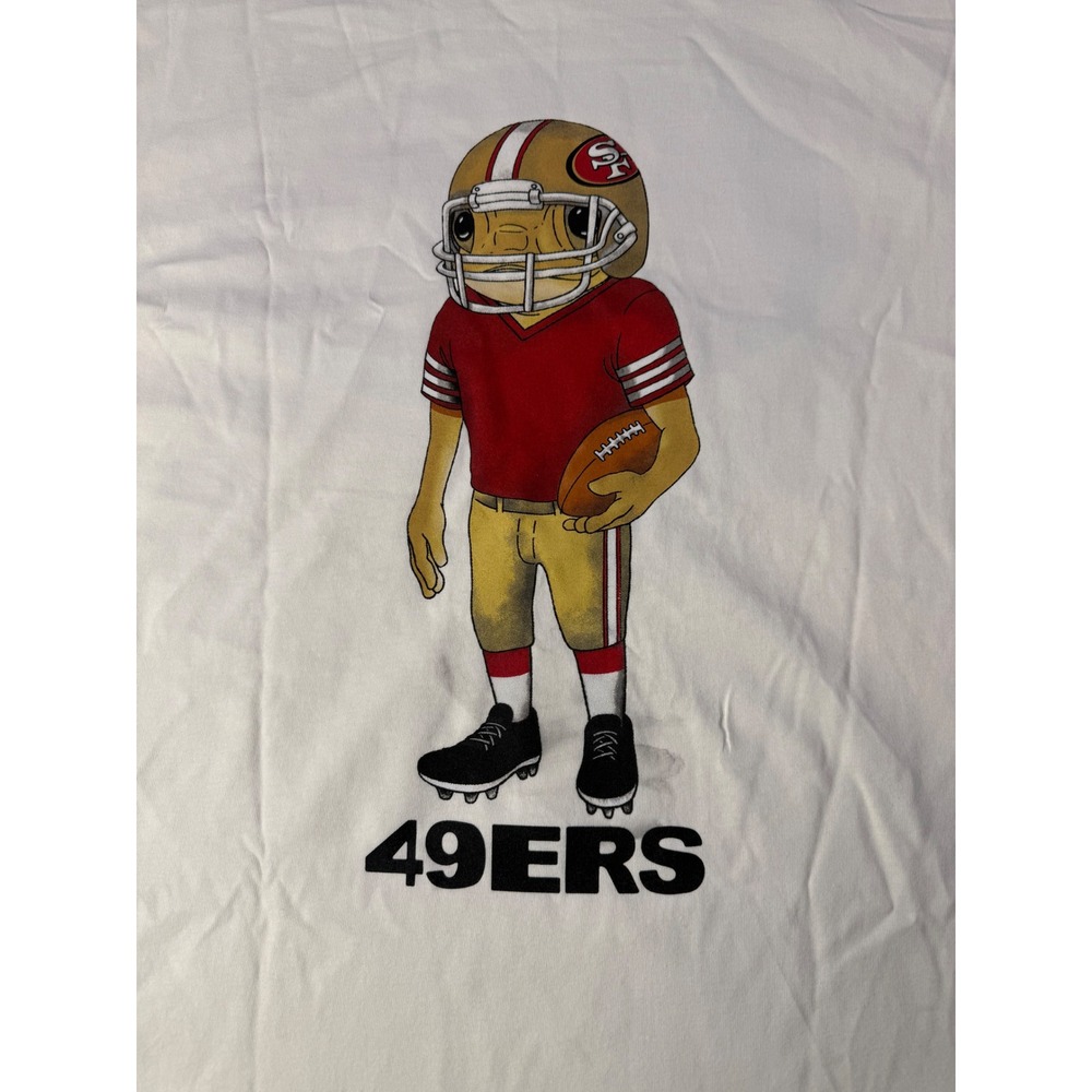 Bad Bunny x NFL San Francisco 49ers Cream Graphic T-Shirt Mens Large Limited